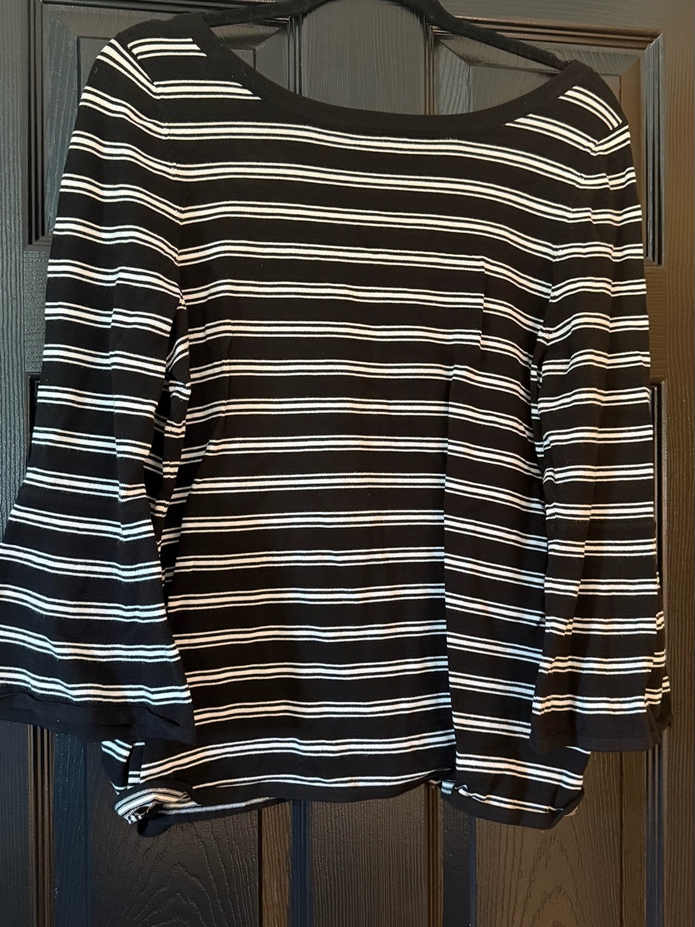 WHBM Black & White Striped Women’s Top